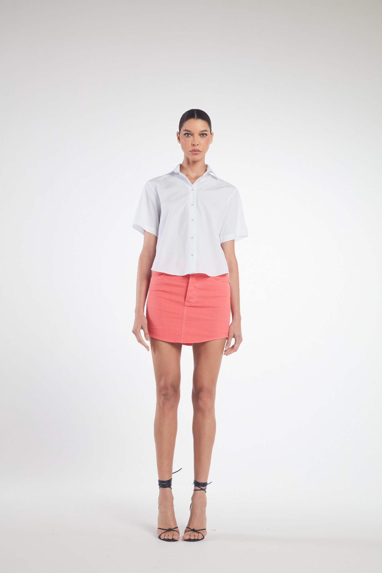 Mini Jeans Saia Cli I Shell Rose