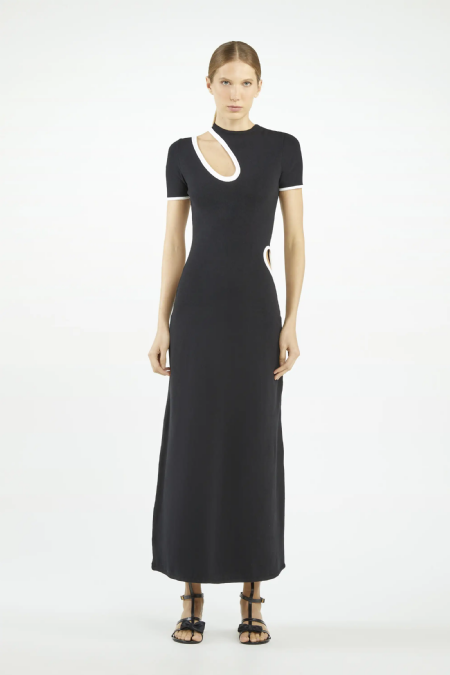 Vestido Tricot Enge  Black-White 