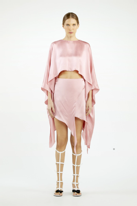 Mini Saia Seda Evank I   Light Pink  