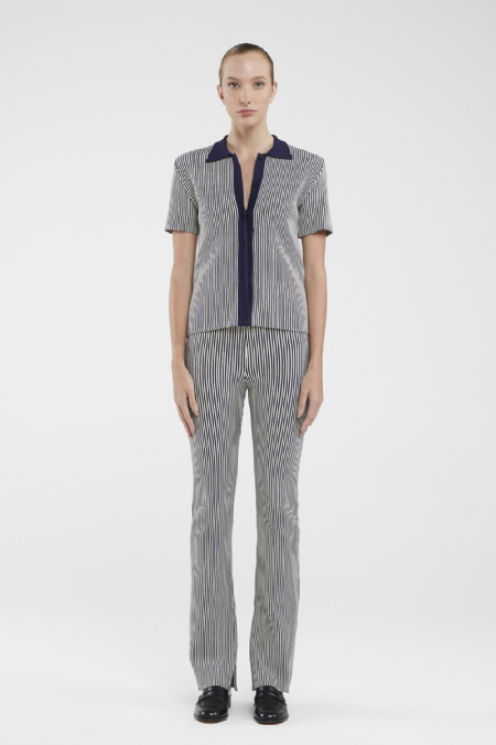 Camisa Tricot Fhati I  Blue Nuit-Off White