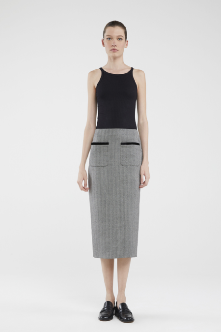 Saia Alfaiataria Fênix I  Black-Off White