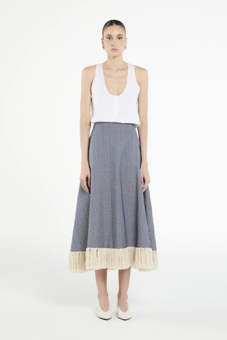 Saia Jacquard Glimer  Blue Nuit 
