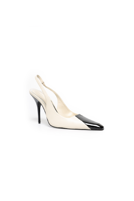 Scarpin Couro Gart I   Black-Off White 