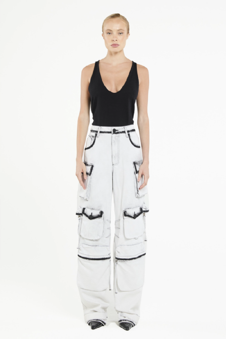 Calça Jeans Giolan I  Off White-Black 