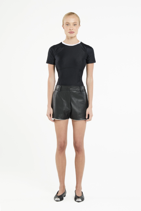 Shorts Couro Glib Black 