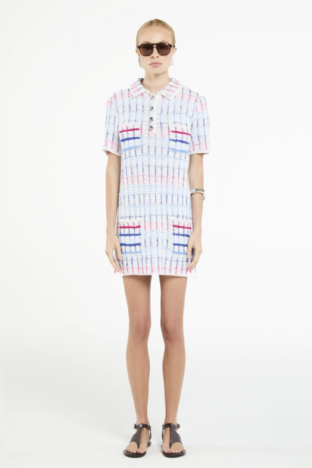 Vestido Tricot Garli I Off White - Pink - Blue