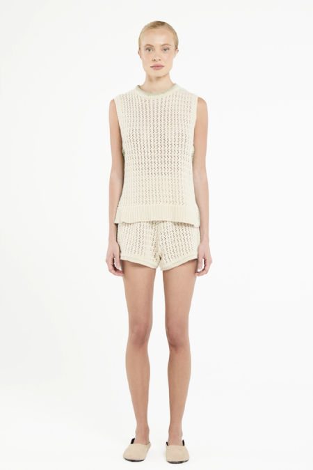 Short Tricot Gailam I Abf Etoupe-Fresh Mint