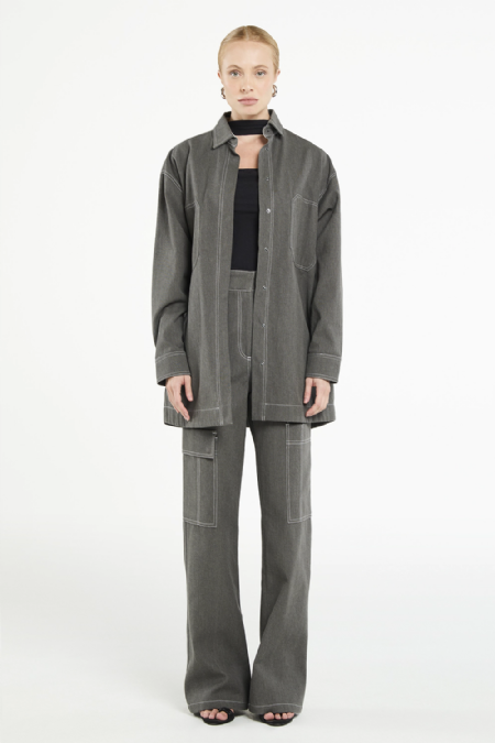 Camisa Sarja Giuly I Gris