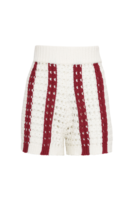 Short Tricot Glaucy I Bordeaux-Off White