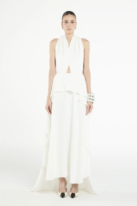 Vestido Crepe Gita I Off White