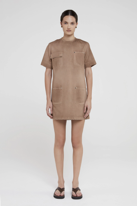 Vestido Jeans Iage Light Camel