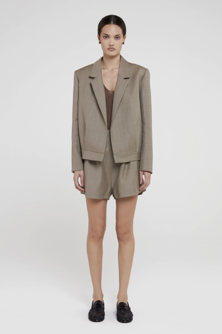 Blazer Lã Ives Light Camel