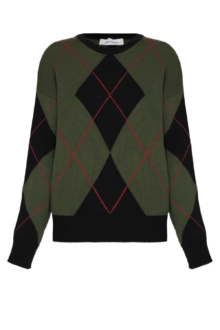Blusa Tricot Izaiah Black-Olive-Wine