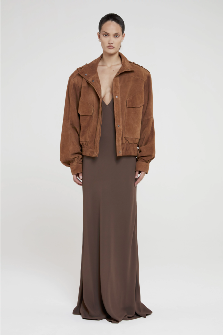 Casaco Couro Iandes Light Camel
