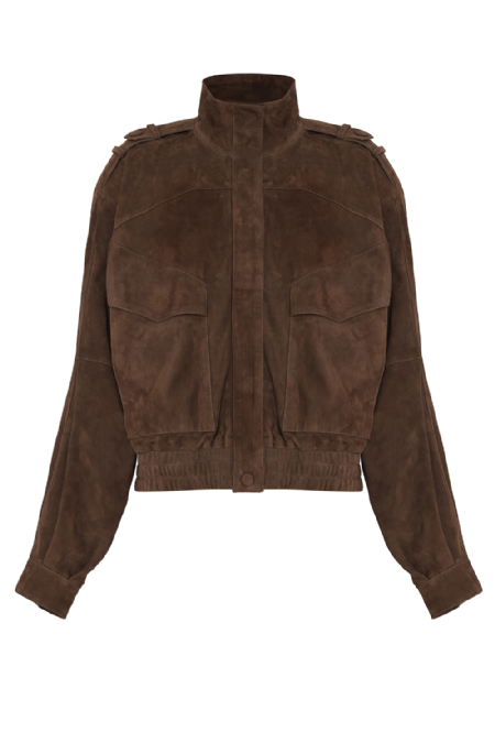 Casaco Couro Iandes Deep Brown