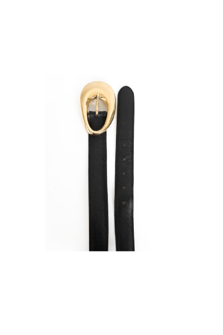 Cinto Couro Intropy  Black-Gold