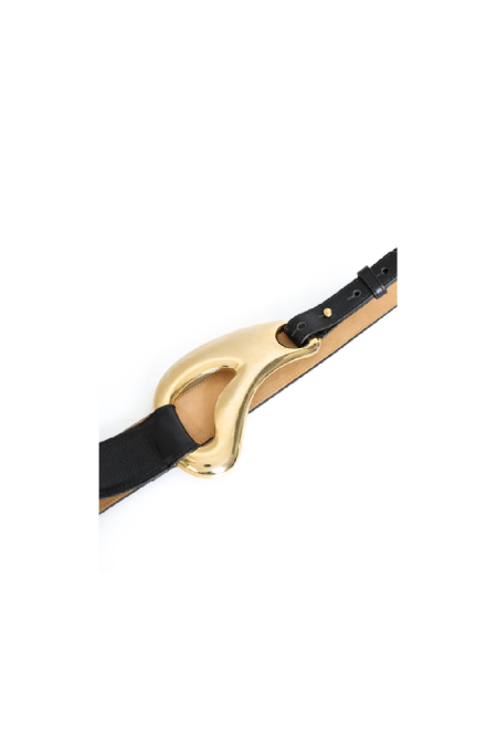Cinto Couro Iliade  Black-Gold