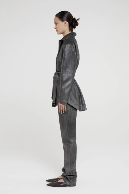 Blazer Couro Ilyty  Stone