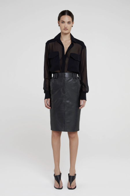 Saia Couro Ilago Black