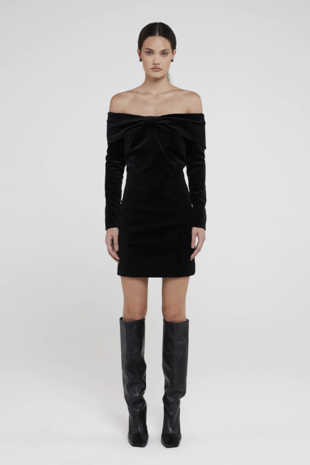 Vestido Veludo Ika Black