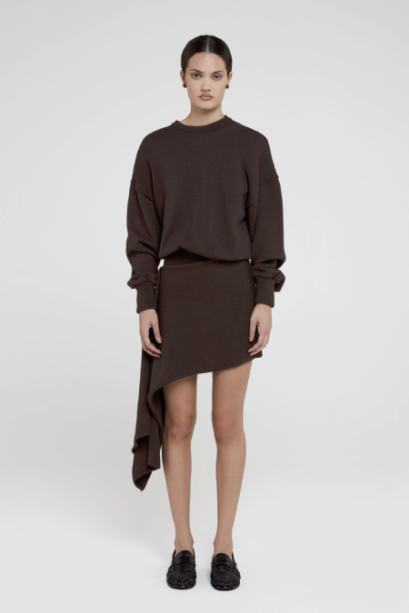 Vestido Tricot Iutry Dark Brown
