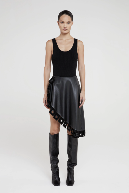 Saia Couro Imores Black
