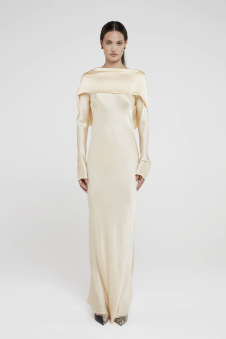 Vestido Seda Isabella Butter Yellow