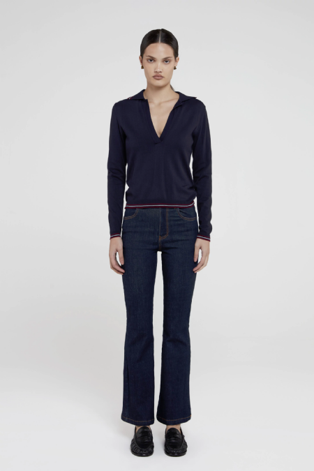 Blusa Tricot Irea Navy-Wine-Off