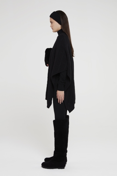 Poncho tricot Iuvieta Black 