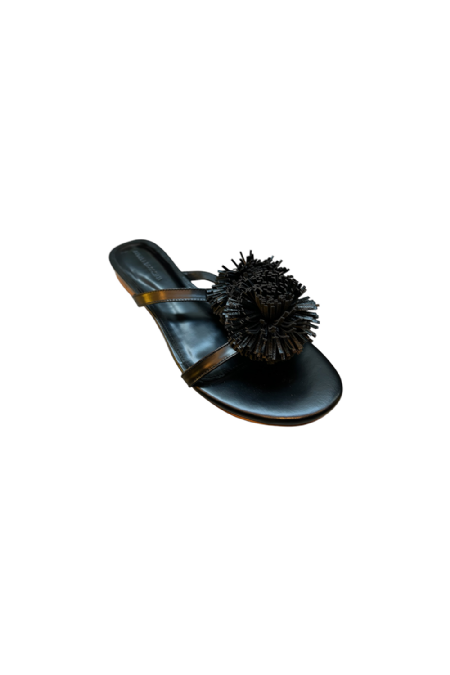 Rasteira Couro Gertrude Black