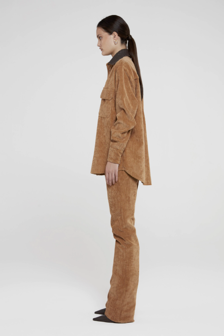 Camisa Veludo Izald Light Camel