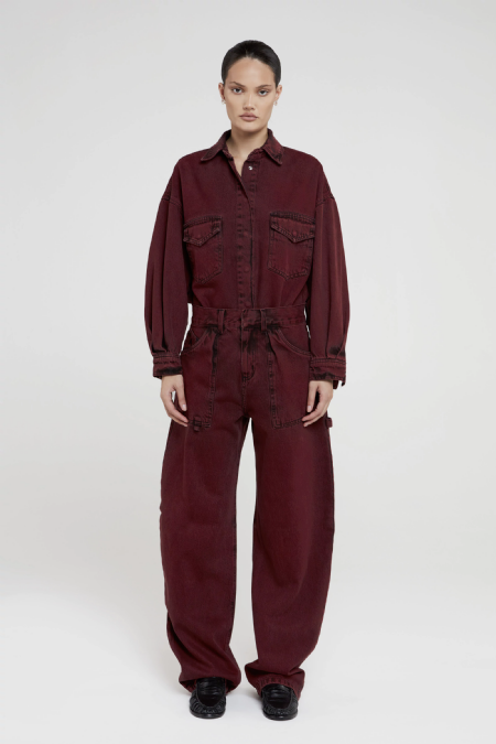 Camisa Jeans Ibecca Stone Wine