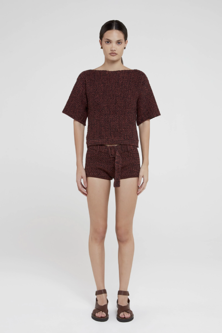 Blusa Tricot Joane Wine-Black-Terre