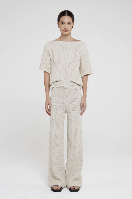Calça Tricot Jupia Ecru
