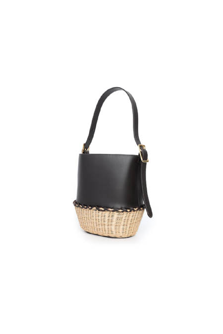Bolsa Palha Jiucket Deep Brown-Ecru