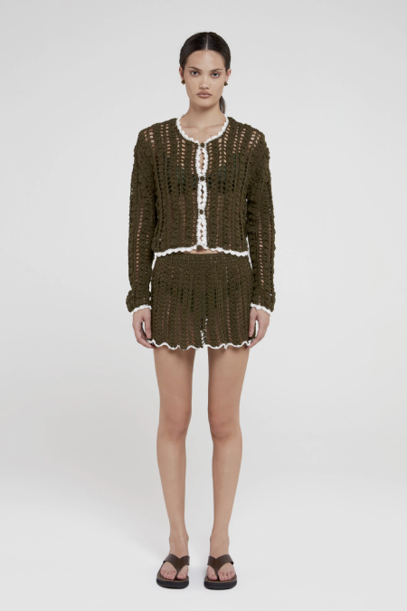 Saia Crochet Jizila Moss Green-Off