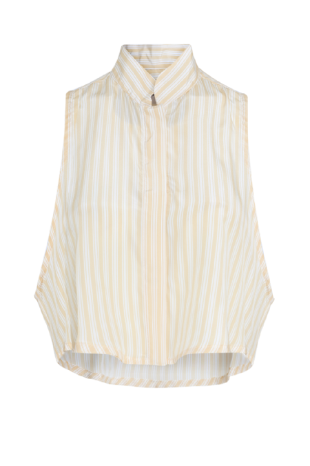 Camisa Seda Jimenez Butter Yellow-Off White