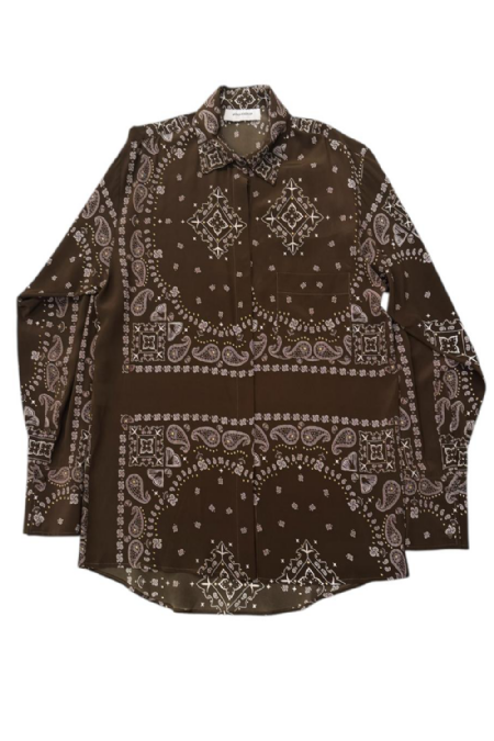 Camisa Seda Jiny Deep Brown