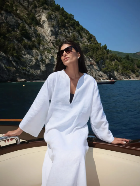 Vestido Linho Joan Off White 