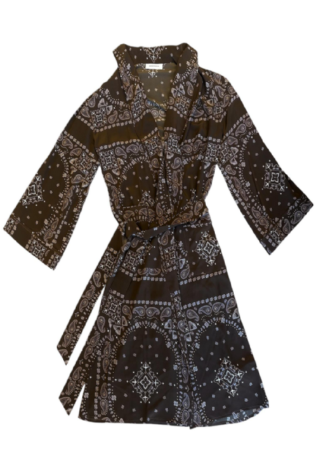 Kimono Seda Jilasi Deep Brown