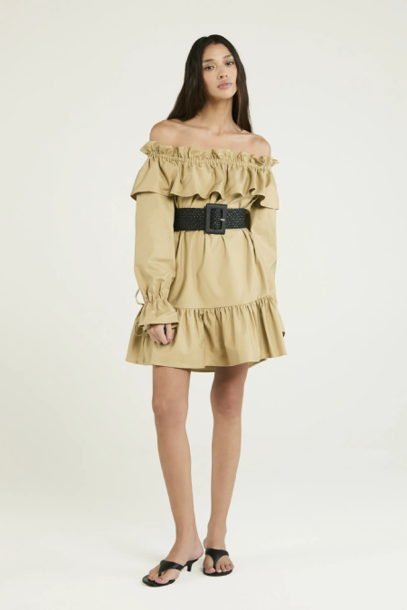 Vestido Alfaiataria Jiloty Etoupe