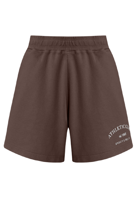Shorts Moletom Ivy Deep Brown Stone