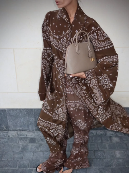Kimono Seda Jilasi Deep Brown